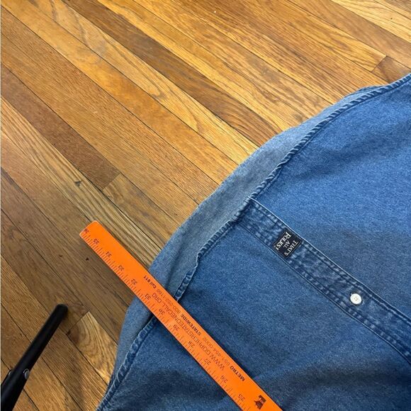 Vintage Looney Tunes Denim Button Up Shirt - Picture 7 of 7